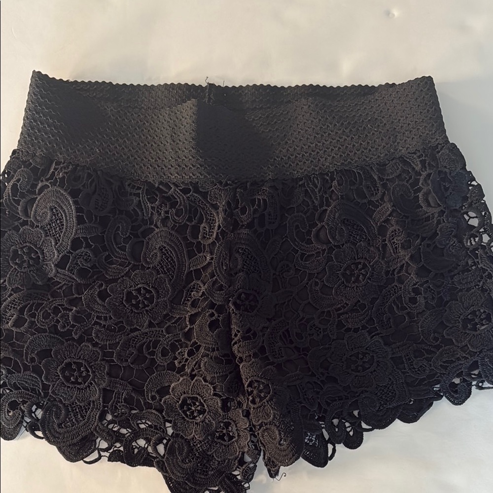Copper Key Black Lace Shorts